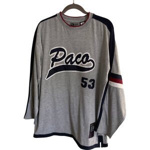 Vintage Paco Gray Y2K Zip Up Sweatshirt Large‎